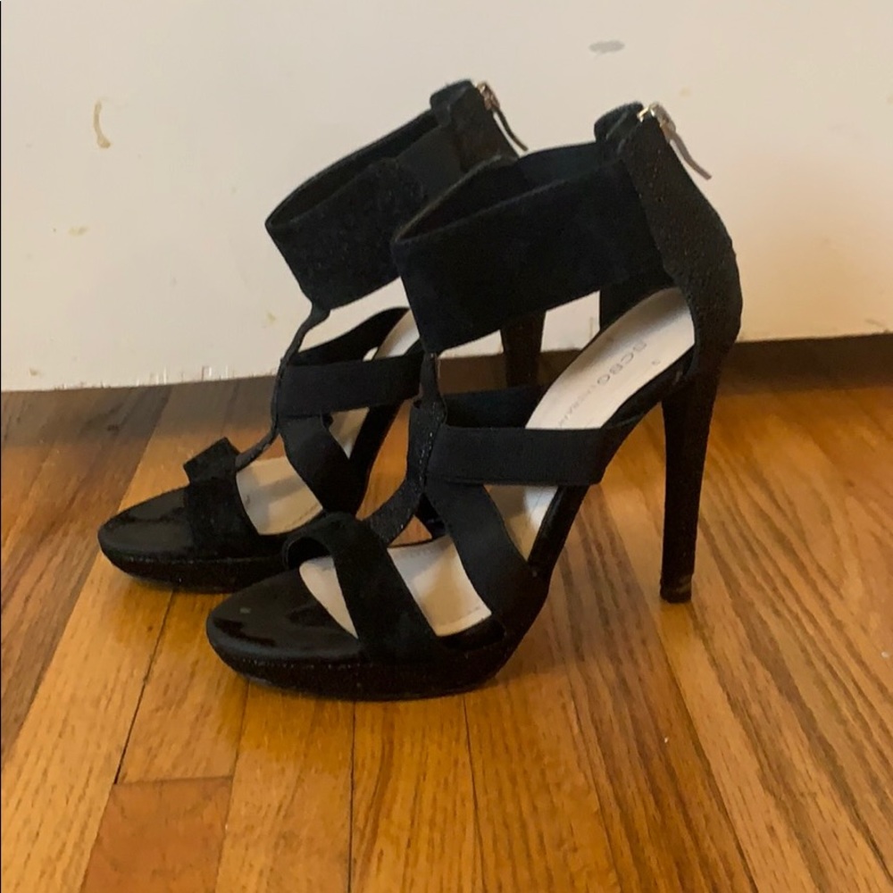 BCBG Cage Suede High Heels